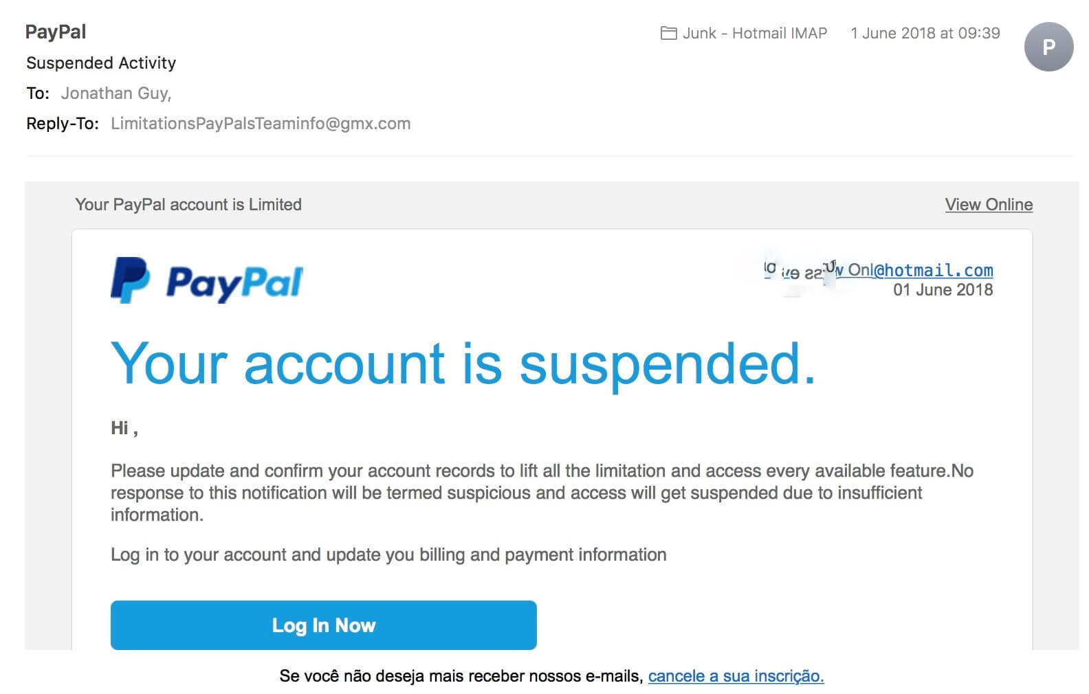 i got scammed on paypal