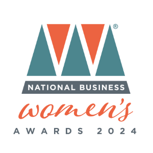 National Business Womens Awards 2024 logo Emma Guy, Finalist for Business Woman of the Year